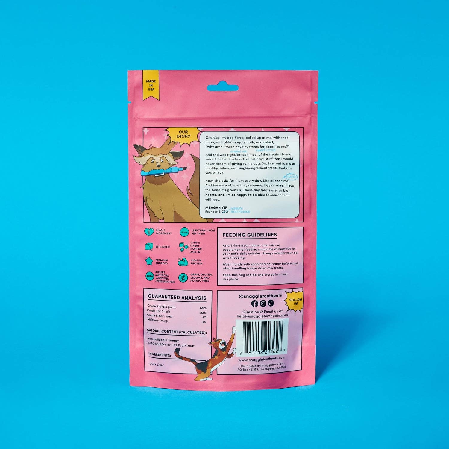 Snaggletooth Pets - Wholesale Pet Treats - Dog - Duck Liver - Freeze Dried Raw Teeny Tiny Treats7