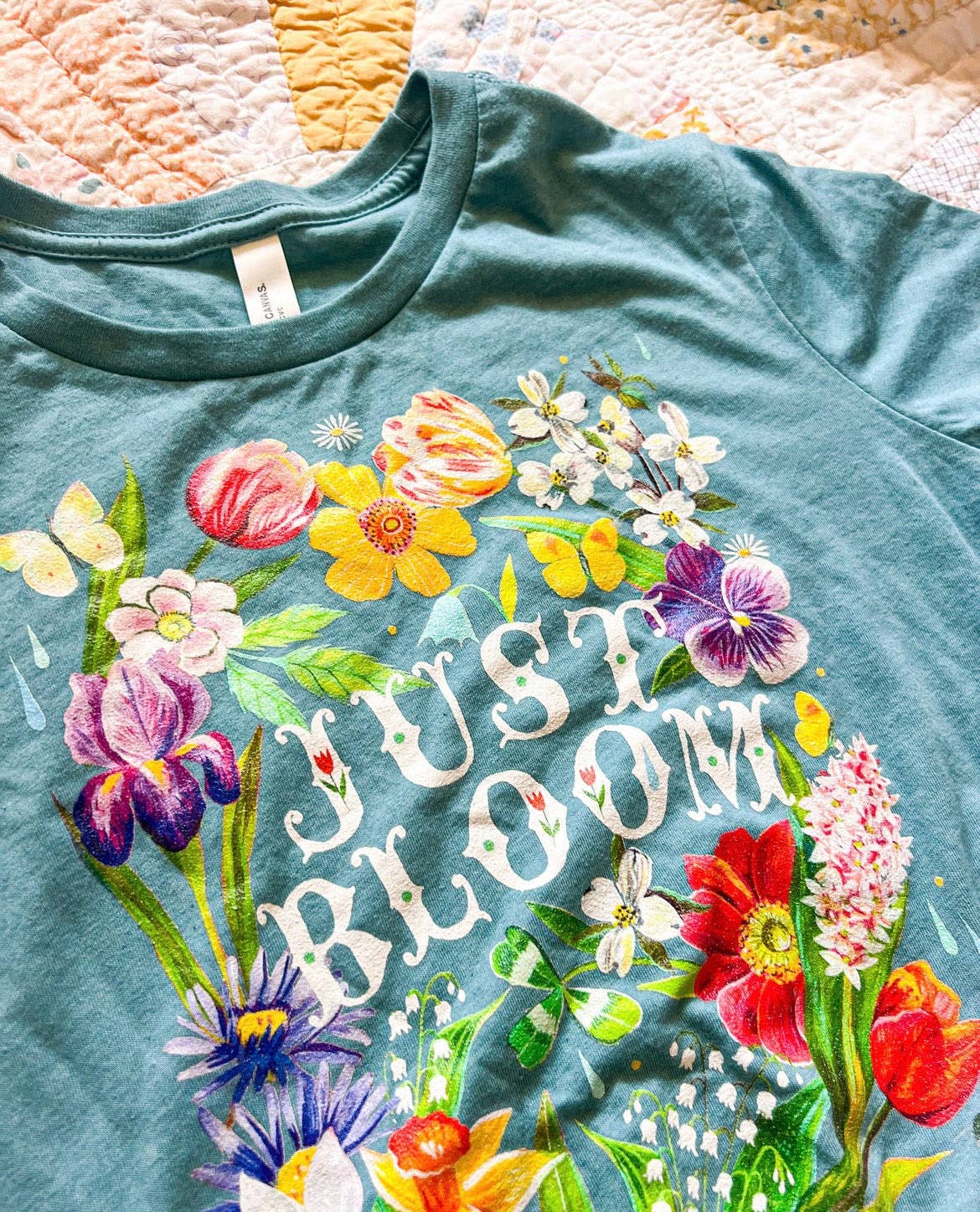 RR Tees Wholesale - Wholesale Screen Printed T-Shirt - Women's - Just Bloom tee