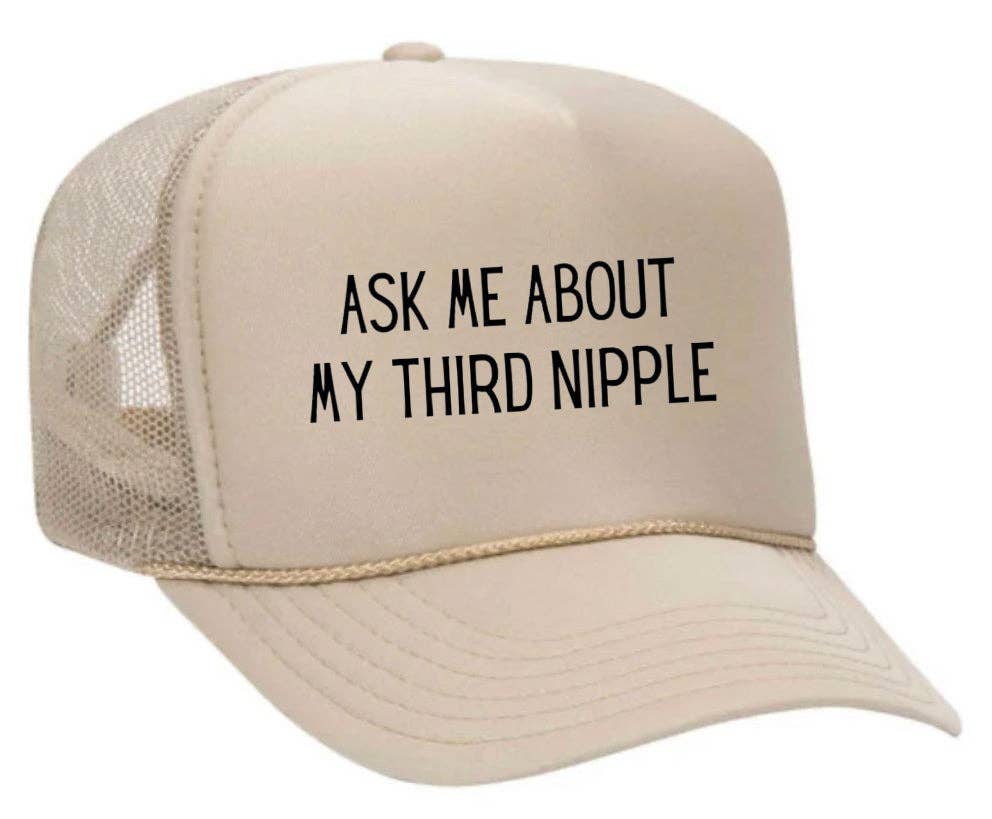 Inappropriate Trucker Hats - Wholesale Trucker Hat - Unisex - Ask Me About My Third Nipple Trucker Hat8