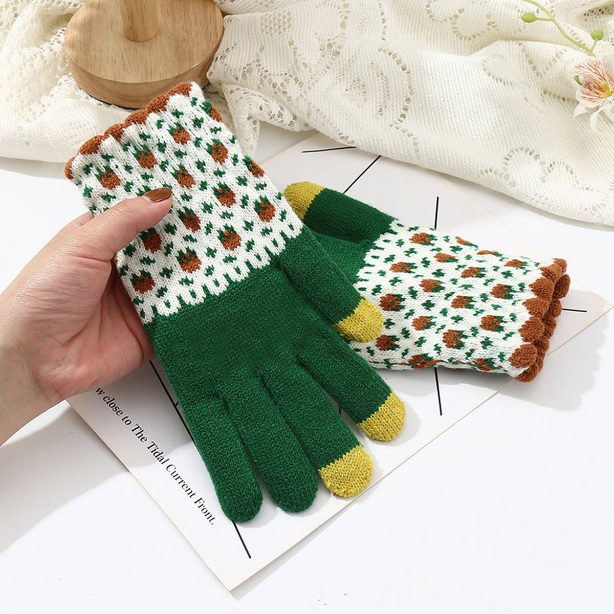 ACCITY - Wholesale Gloves - Unisex - Cute Knit Gloves for Women – Touchscreen Warm_CWAG014716
