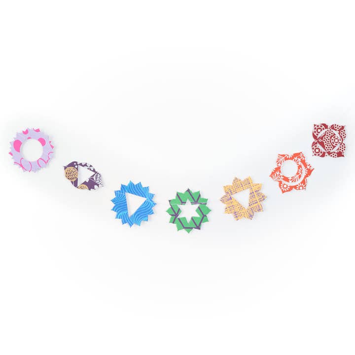Matr Boomie Fair Trade – wholesale Bunting/Krans – Chakran återvunnet papper krans-miljövänlig trädfri dekor