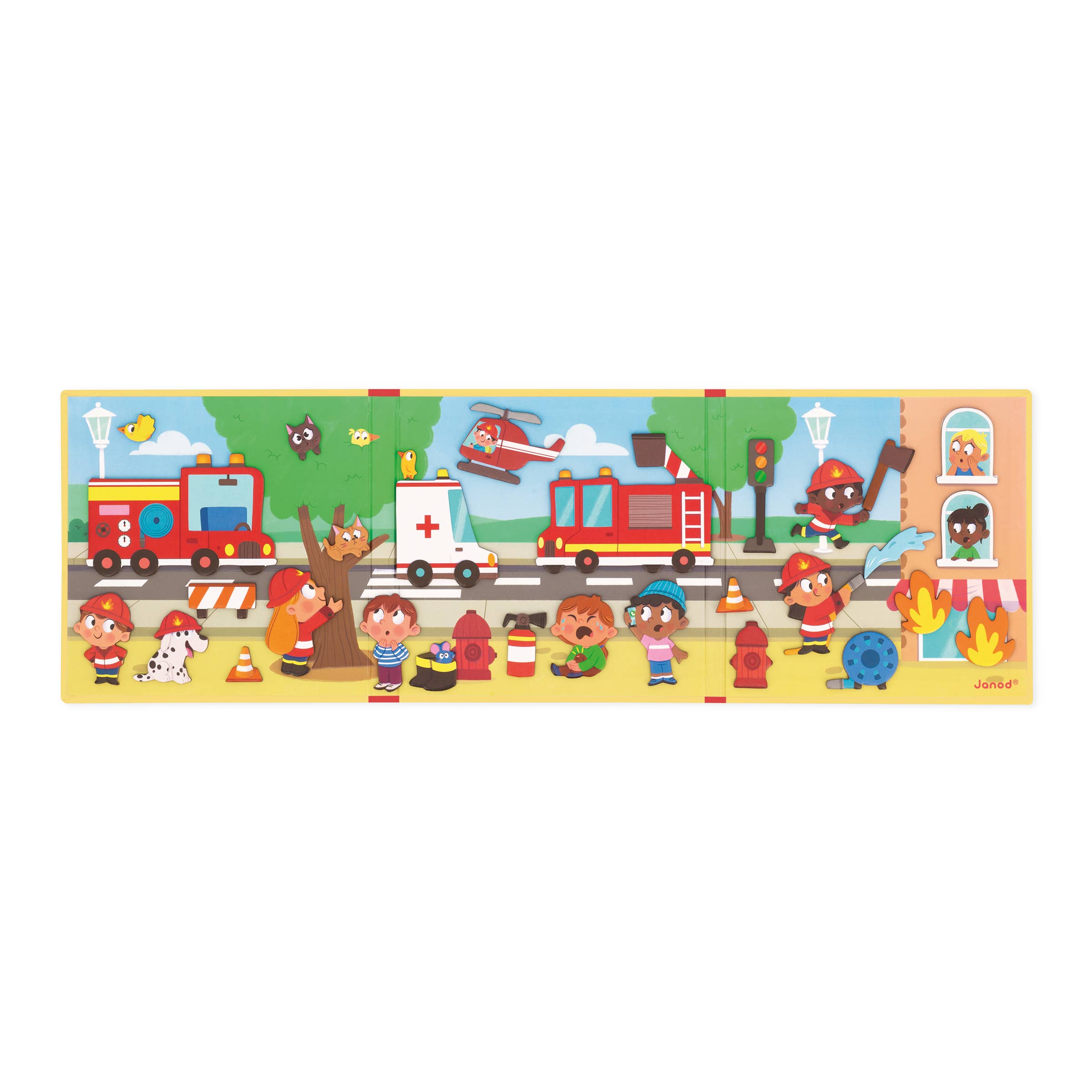 Janod - Wholesale Toy Set - Kids - Magneti'stories - Firefighters2