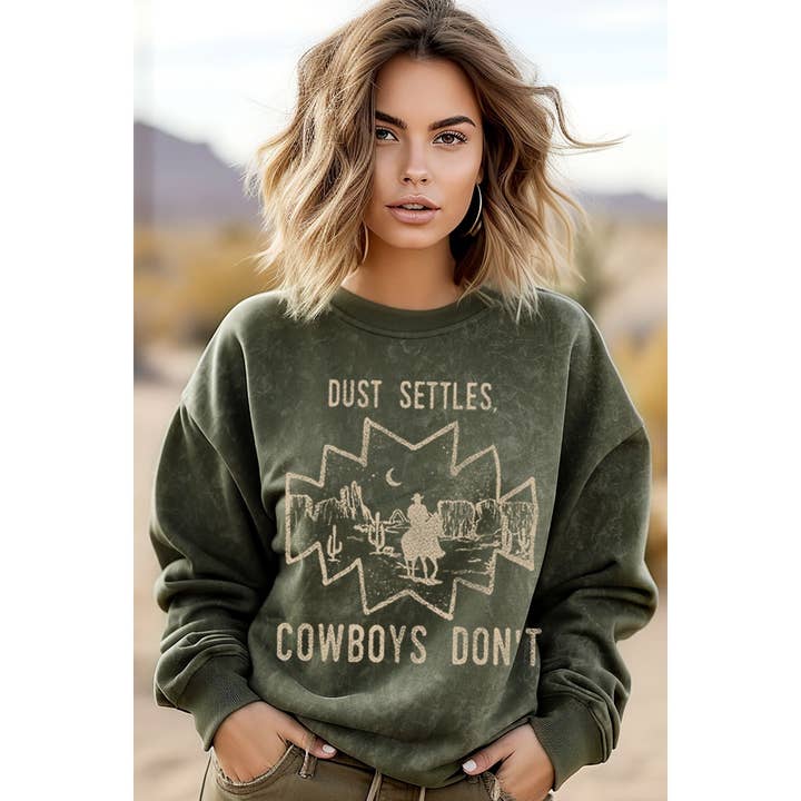 HRTandLUV – Camisola gráfica - Mulher por atacado – POEIRA ASSINA COWBOYS E SUORES GRÁFICOS MINERAIS3