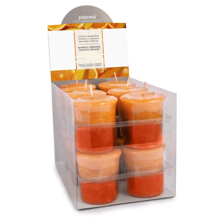 votive candle mango orange 5cm for wholesale by Pajoma