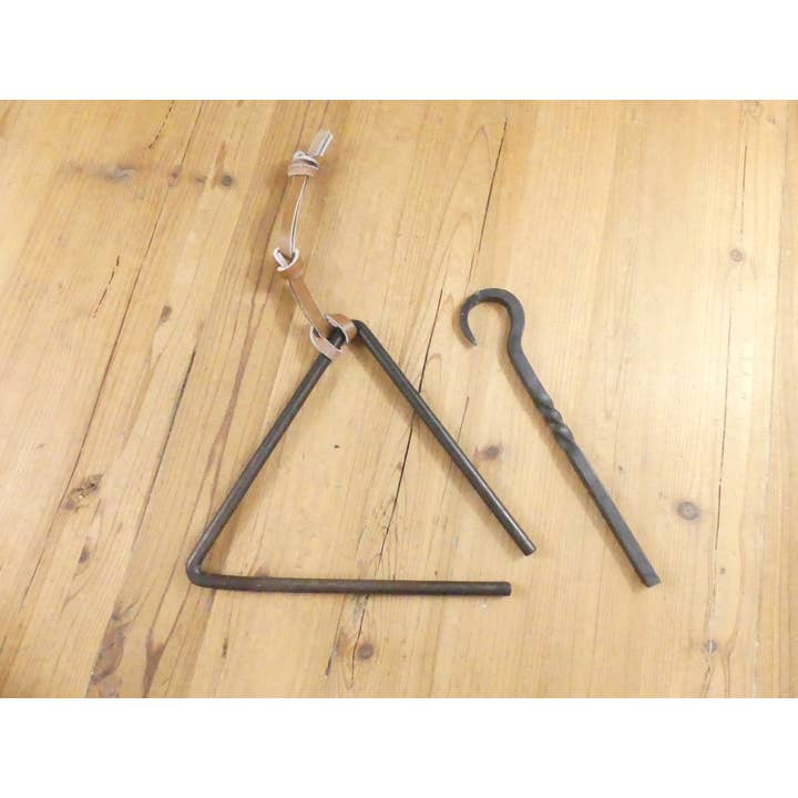 Midwest Craft House - Wholesale Bell - HAND FORGED TRIANGLE / CHUCKWAGON DINNER BELL