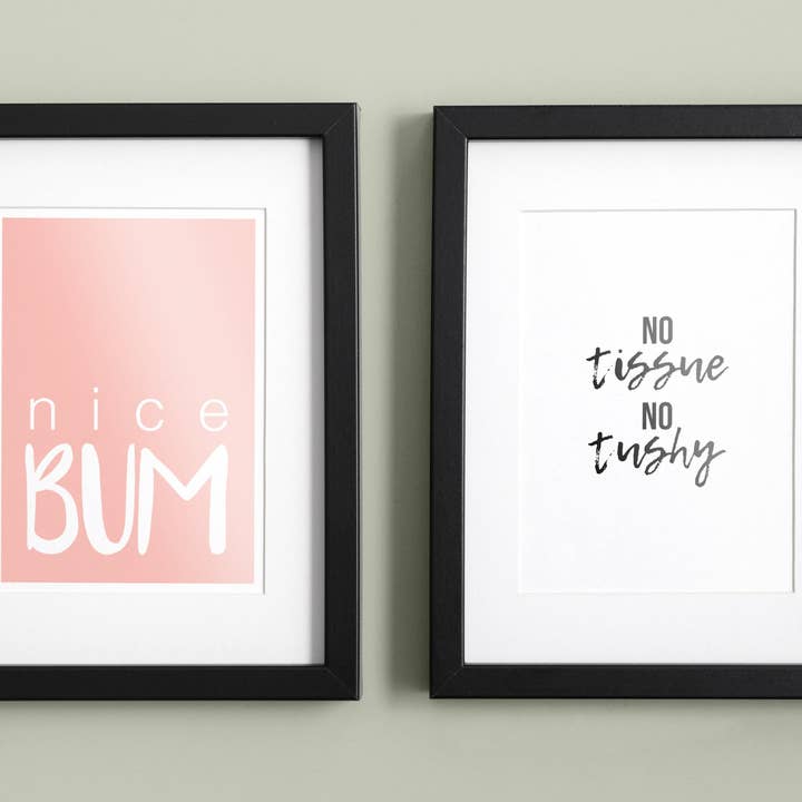 The Smudge Box – wholesale Badrumsskylt – Nice bum badrum Väggkonst, WC Print, Fräskig Heminredning1