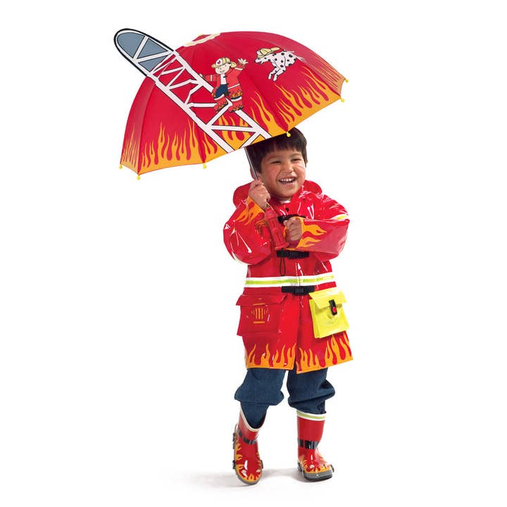 Kidorable - Wholesale Raincoat - Kids - Kidorable Fireman Raincoat with Kidorable Carved Hangers