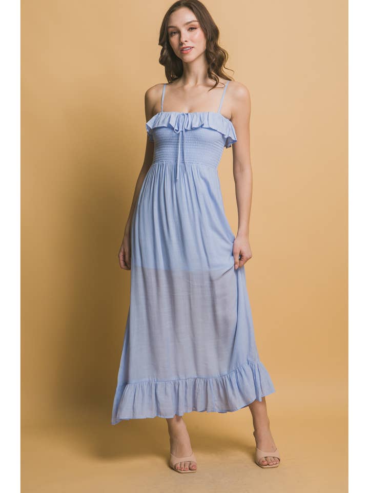 Ruffle Neck Smocked Maxi Summer Dress
Summer for wholesale by ITSSY