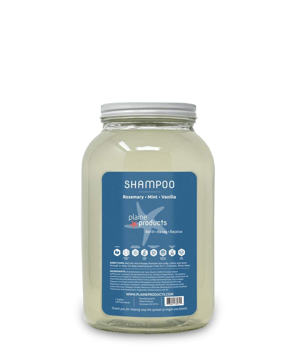 Plaine Products - Wholesale Hair Shampoo - Shampoo One Gallon Bulk Reusable (pump not included)0