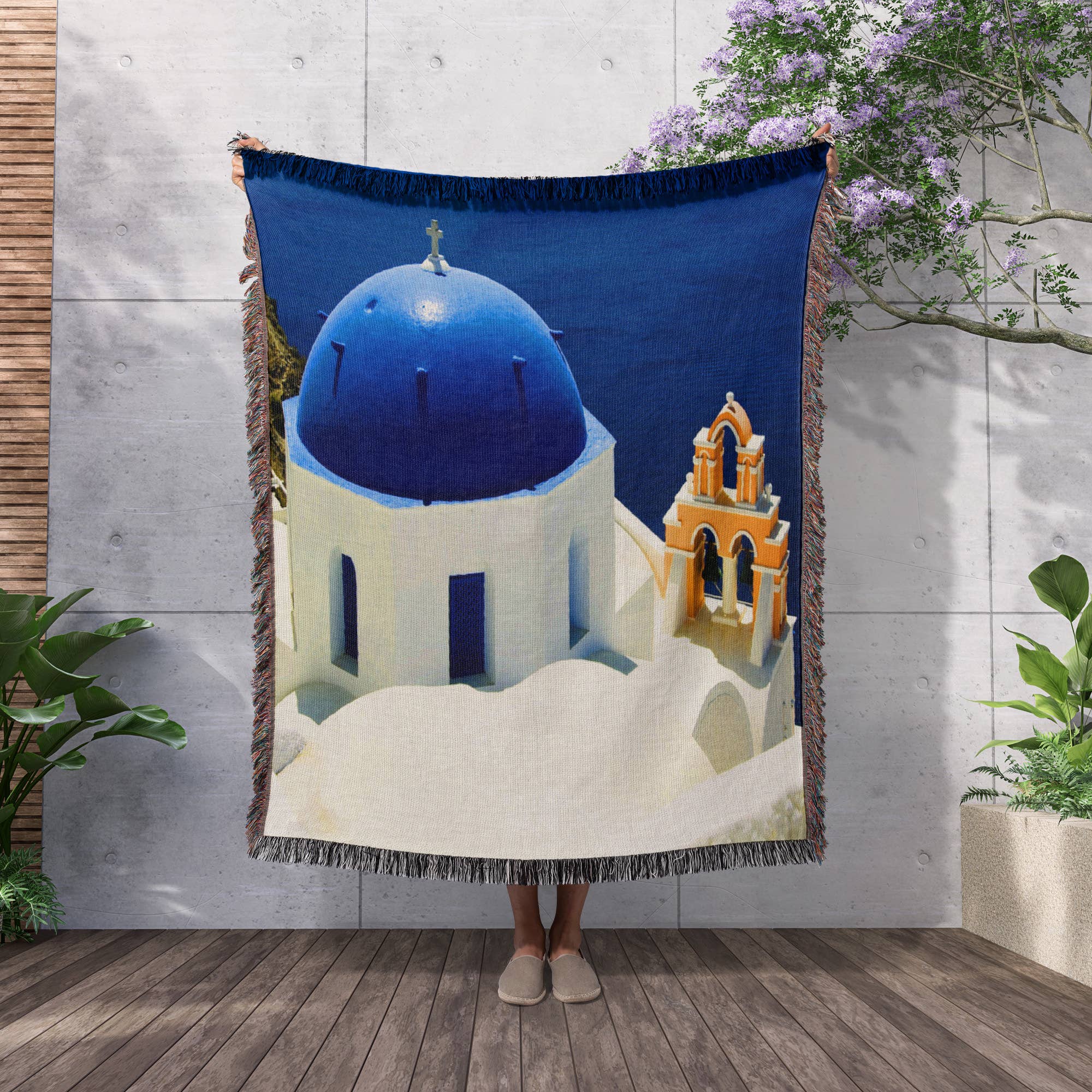 3dRose - Wholesale Throw Blanket - 3dRose, Greece. Santorini. Ocean., Blanket2