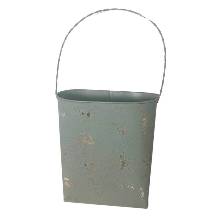 David Christopher's Collection - Wholesale Bucket/Pail - Old Grey Flattened Door Bucket