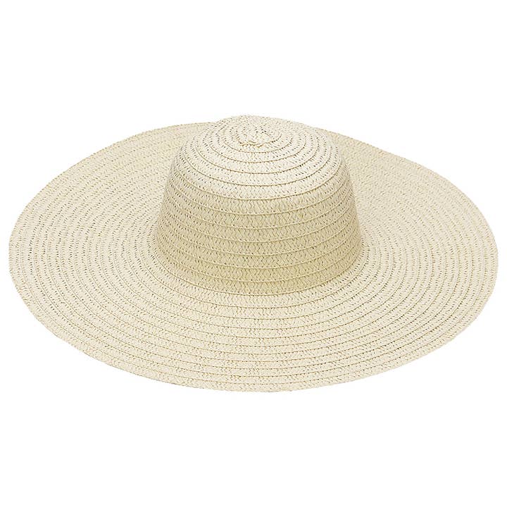 Cap Zone - Wholesale Straw Hat - Women's - Thin Light-Weight Floppy Straw Beach Sun Hat