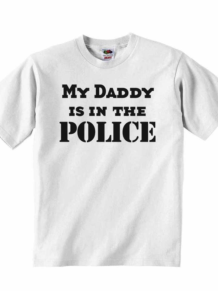 My Daddy is in The Police - Baby T-shirt for wholesale by Little Ratbag