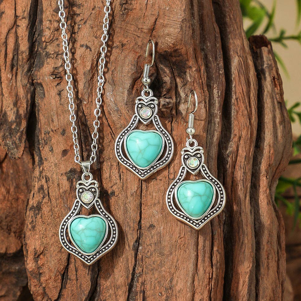 Magia Design - Wholesale Jewelry Set - Bohemian Turquoise Necklace and Earring Set4