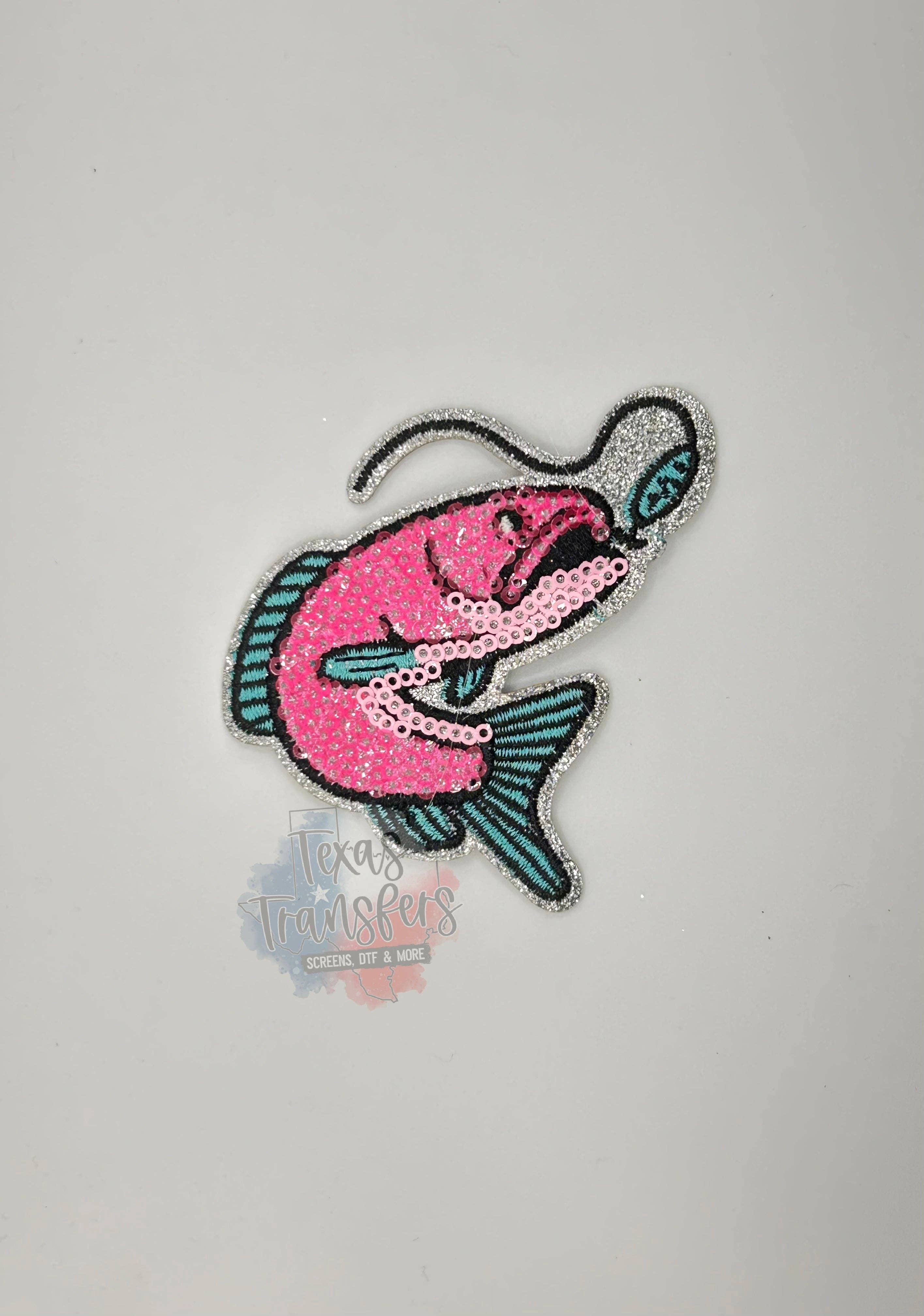 Texas Transfers - Wholesale Patch - Sequin/Glitter Fish (Multiple Options) Iron-On PATCH0
