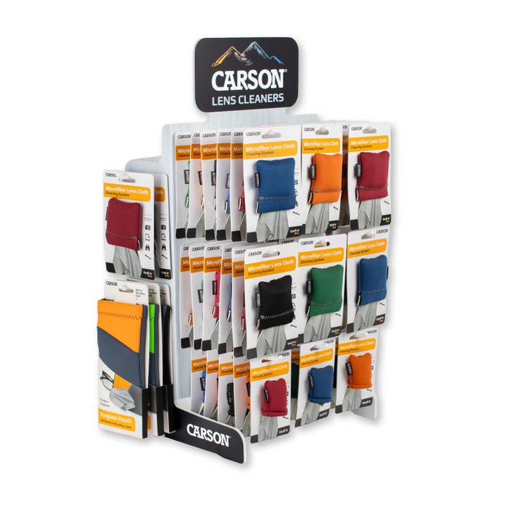 Lens & Screen Cleaners Countertop Display (60 Assorted Pcs) for wholesale by Carson