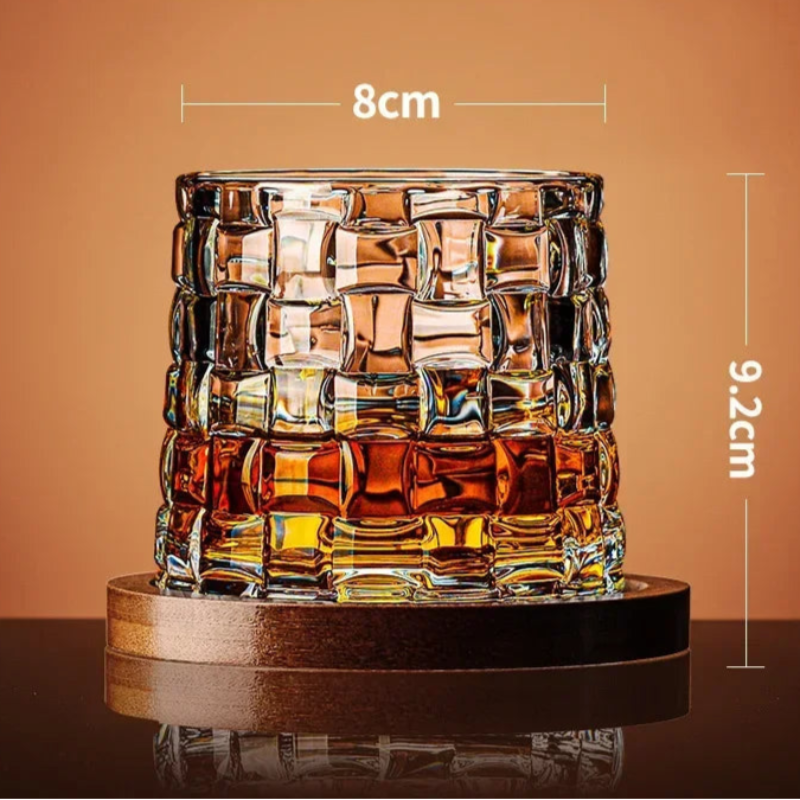 Kiyo Home - Vente Verres à cocktail/alcool - Verre à whisky rotatif | Verre à whisky | Verre à bourbon2