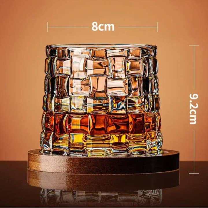 Kiyo Home - Wholesale Cocktail/Liquor Glass - Rotating Whiskey Glass2