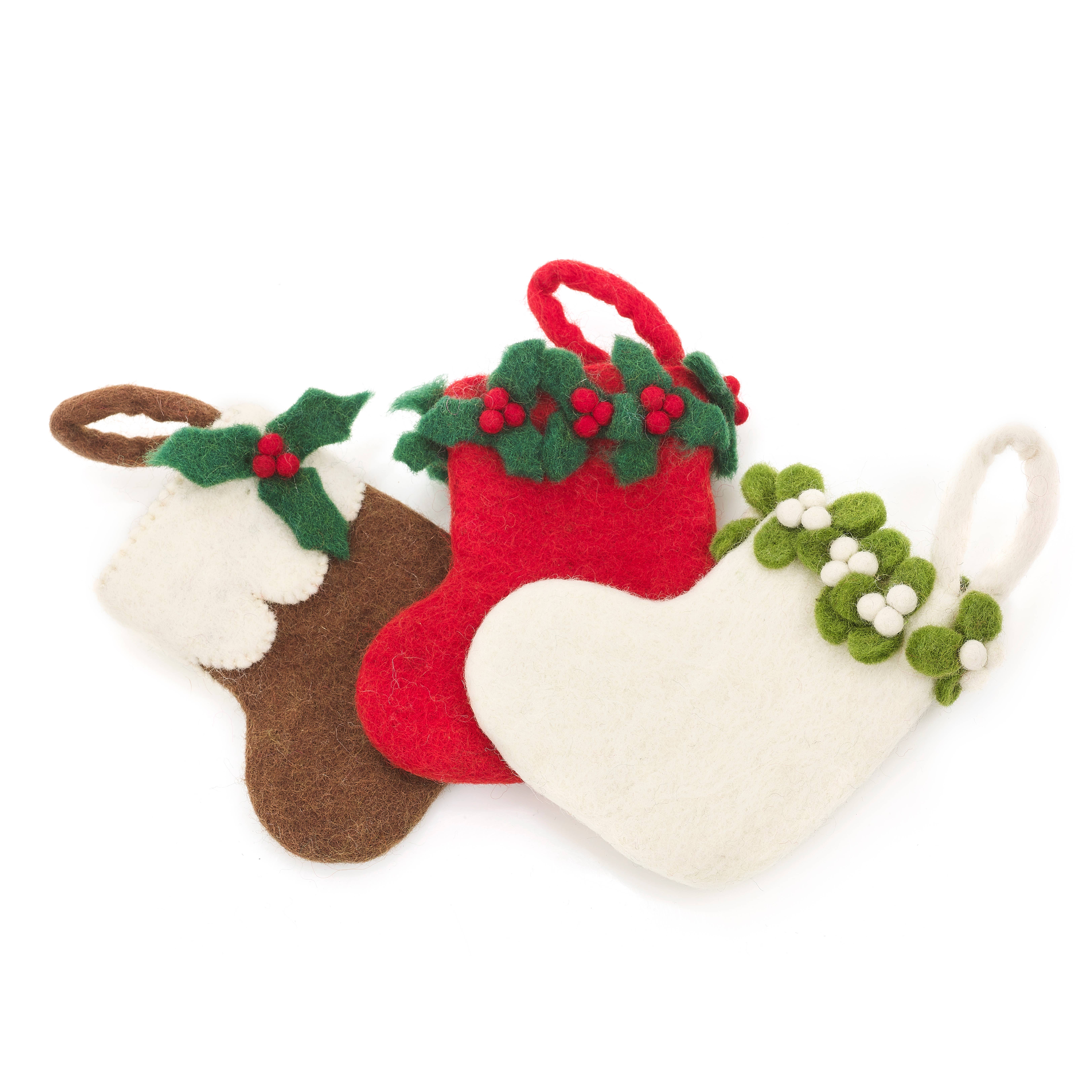 Felt So Good - Wholesale Holiday Stocking - Handmade Felt Biodegradable Mini Christmas Stocking5