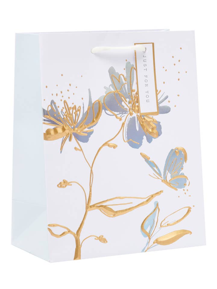 Sac cadeau moyen - Motif Lotus Blanc pour la vente par UK Greetings