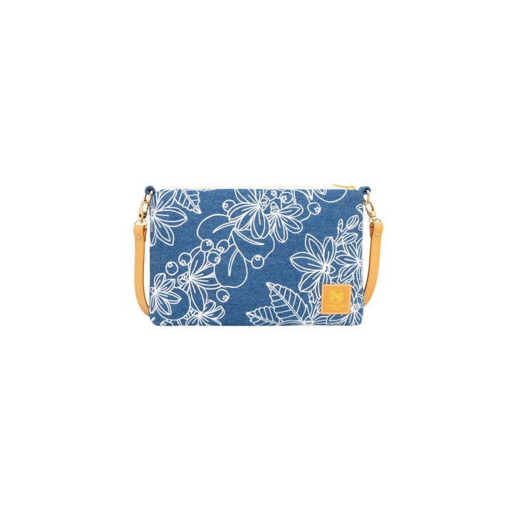 Slim Zipper Cross Body • Naupaka • Denim Collection for wholesale by Jana Lam