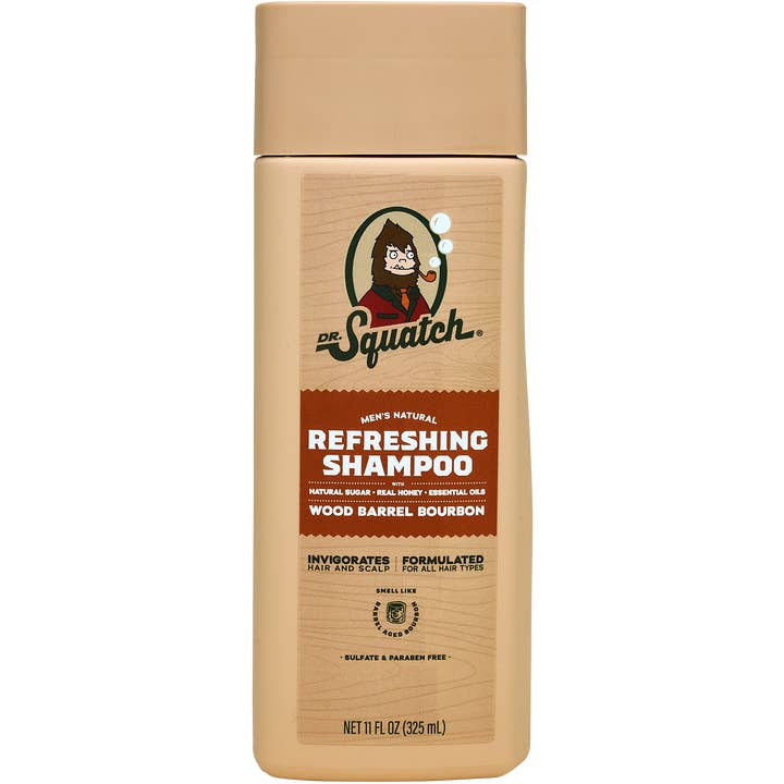 Wood Barrel Bourbon 11oz Shampoo - 6 Units for wholesale by Dr. Squatch