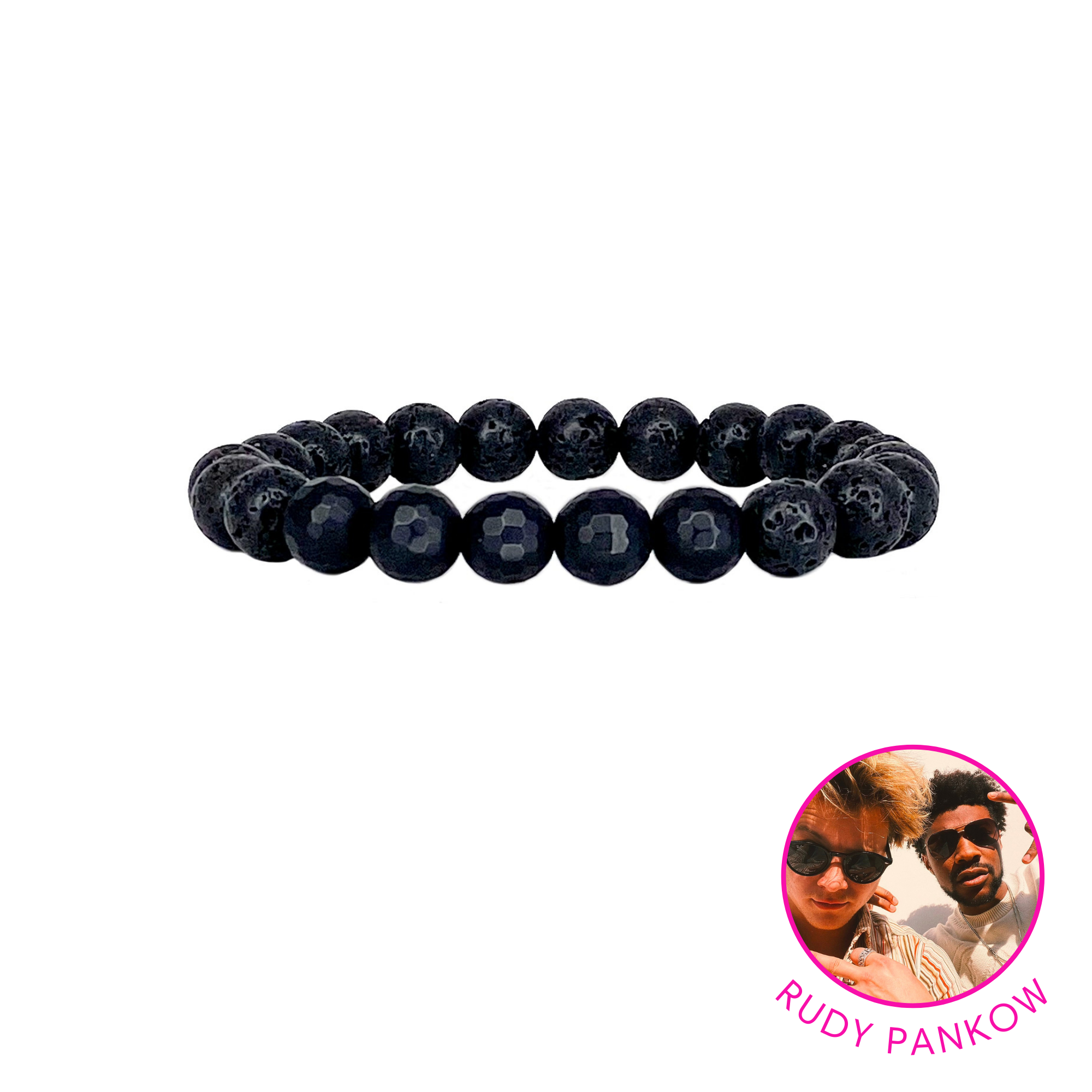 Love, Lisa - Wholesale Beaded Bracelet - JJ From Outerbanks Rudy Pankow's Lava Rock Men's Bracelet 1