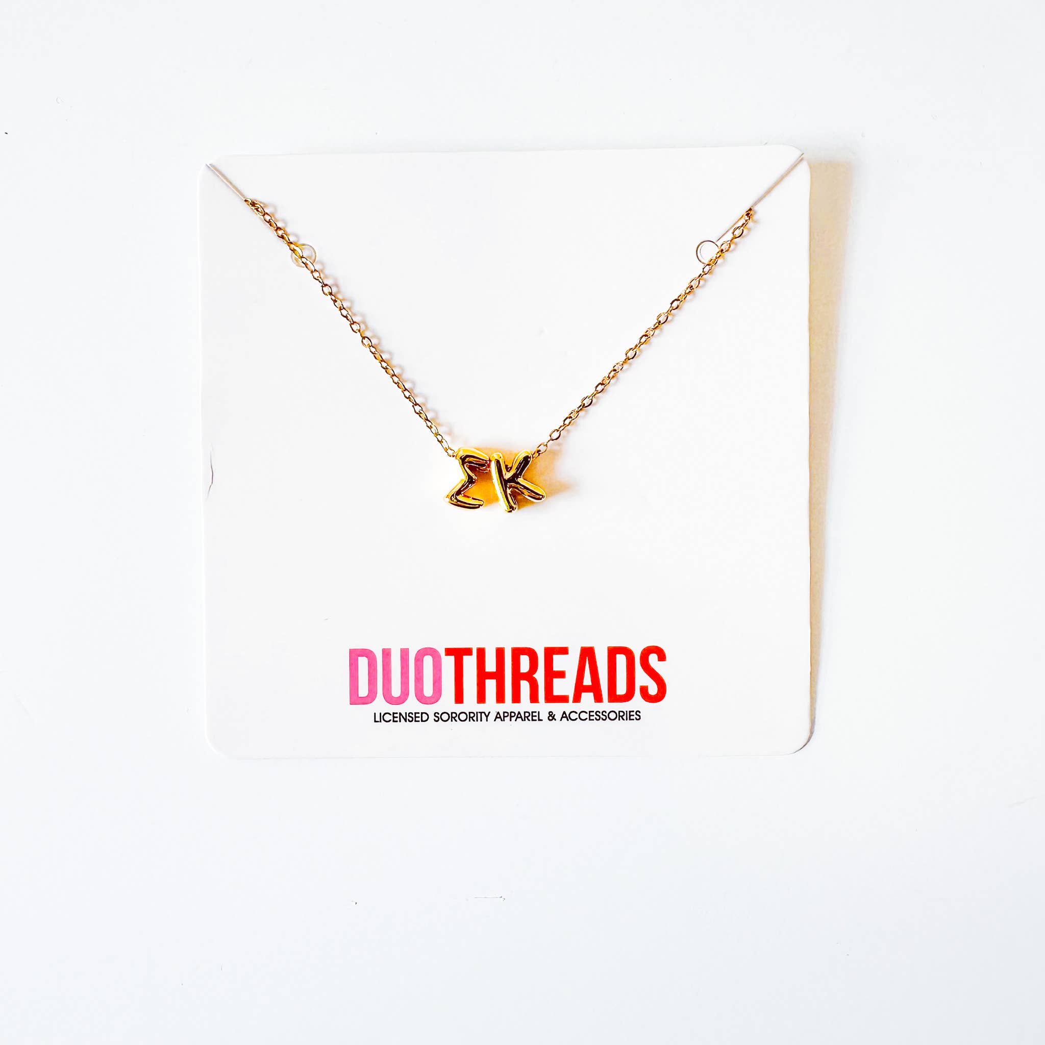 Duo Threads - Wholesale Pendant/Charm Necklace - Bubble Letter Sorority Necklace6