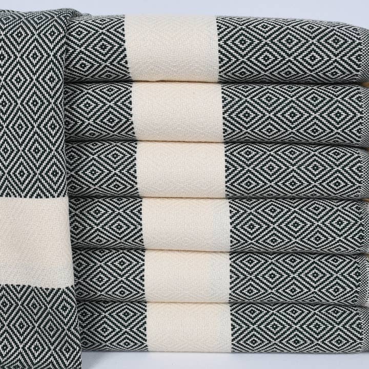 Luxury Hand Towel, Elegant Diamond Washcloth for wholesale by Organic Turkish Towels