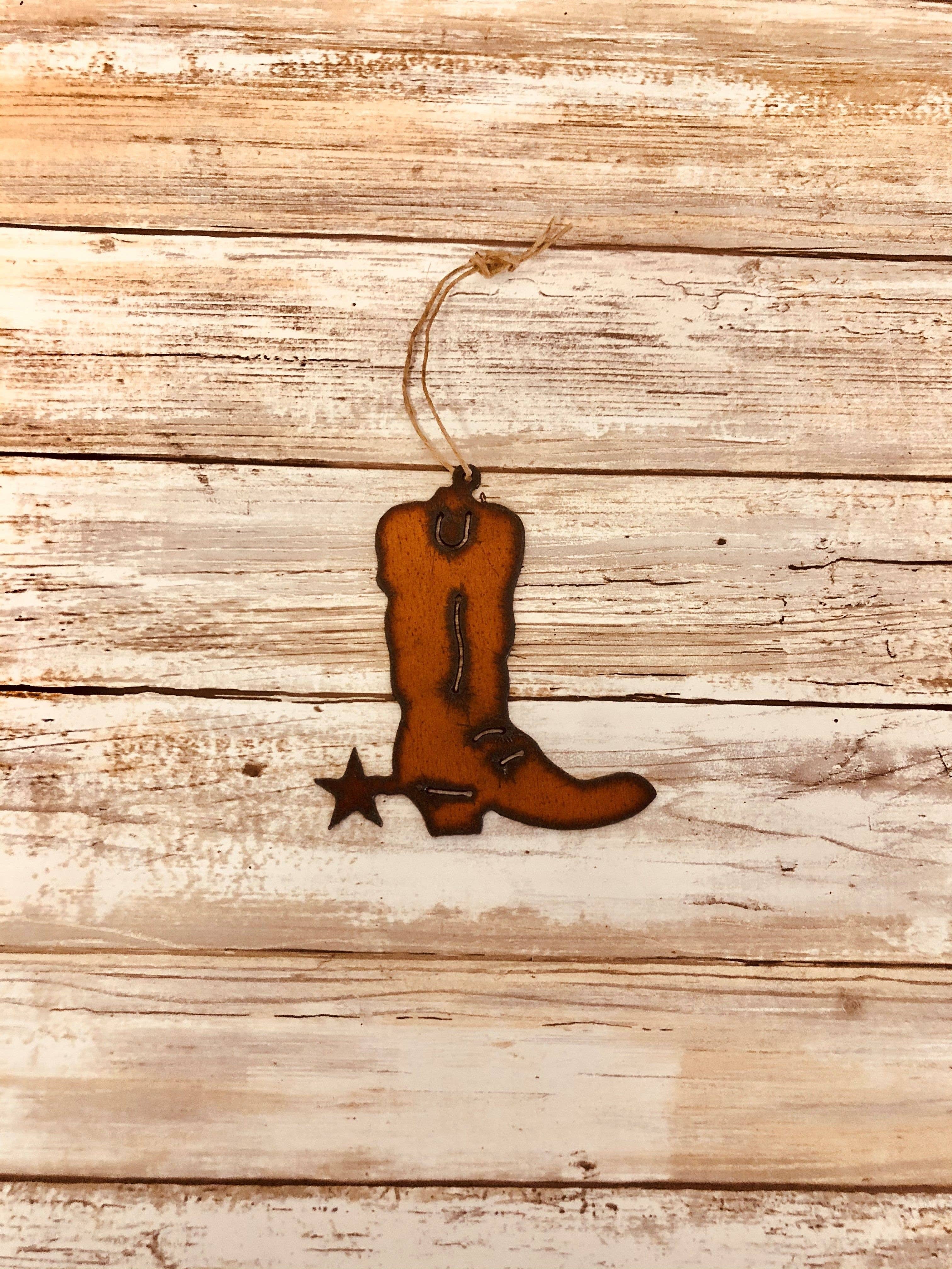 Universal Ironworks USA - Wholesale Ornament - Boot western rodeo Ornament1