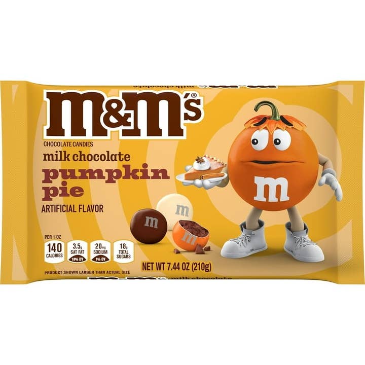 Long Island Candy Factory - Wholesale Chocolate-covered sweets - M&M Milk Chocolate Pumpkin Pie Limited Edition 7.44 oz Bag