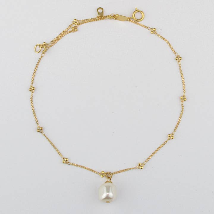 Goddess Pearl Drop Necklace for wholesale by La Vie Parisienne