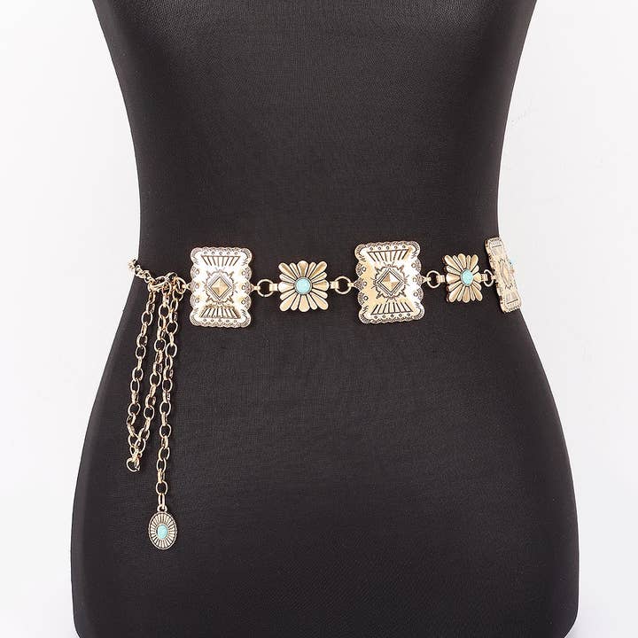 Vintage Metal Chain Belt for wholesale by 3AM BY H&D ACCESSORIES