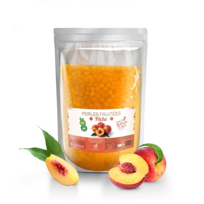 My Bubble Tea - Wholesale Beverage Mix - Peach Fruity Pearls - Bubble Tea - 1.5kg