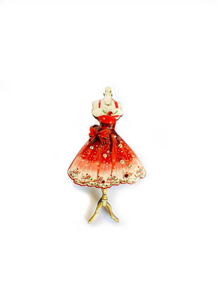 Christmas brooch statement brooches unusual gifts for wholesale by Rosie Rose Parker