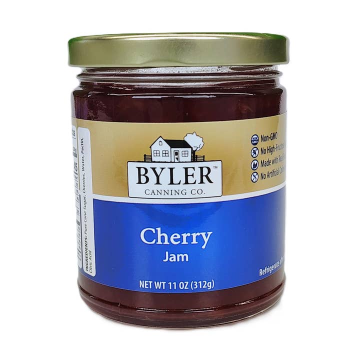 Byler's Cherry Jam, 11oz for wholesale by Bylers Relish House & Byler Canning Co.