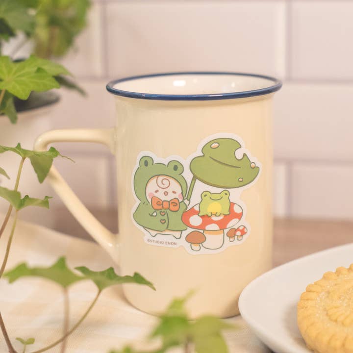 Studio Enon - Wholesale Sticker - Rainy Froggy Morning Sticker1
