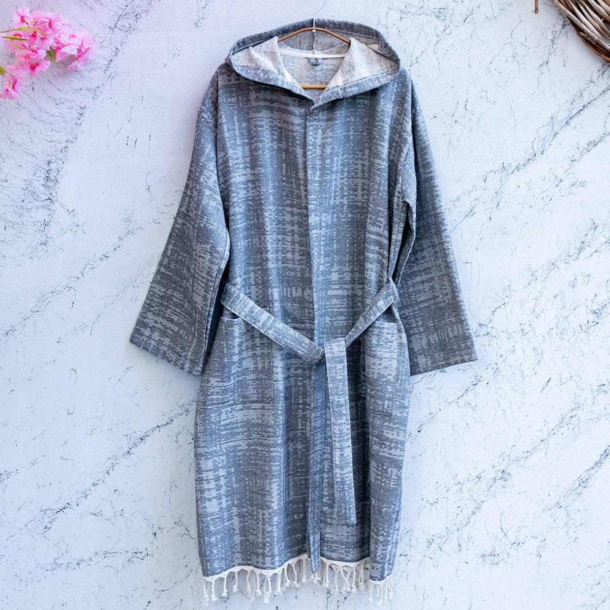 Kikoya - Wholesale Robe - Unisex - Terrybacked Bathrobe Turkish Cotton Light Weight Hood Quick13