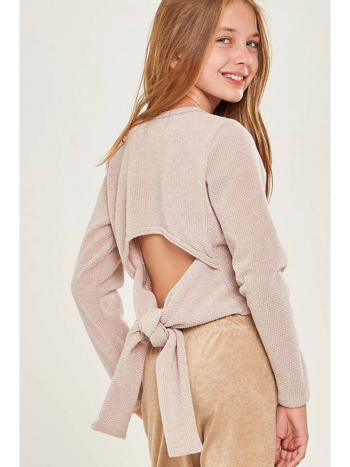 Good Girl - Vendita all'ingrosso Maglione tricot - Bambini - Maglione lavorato a maglia grossa con laccetti aperti sul retro5