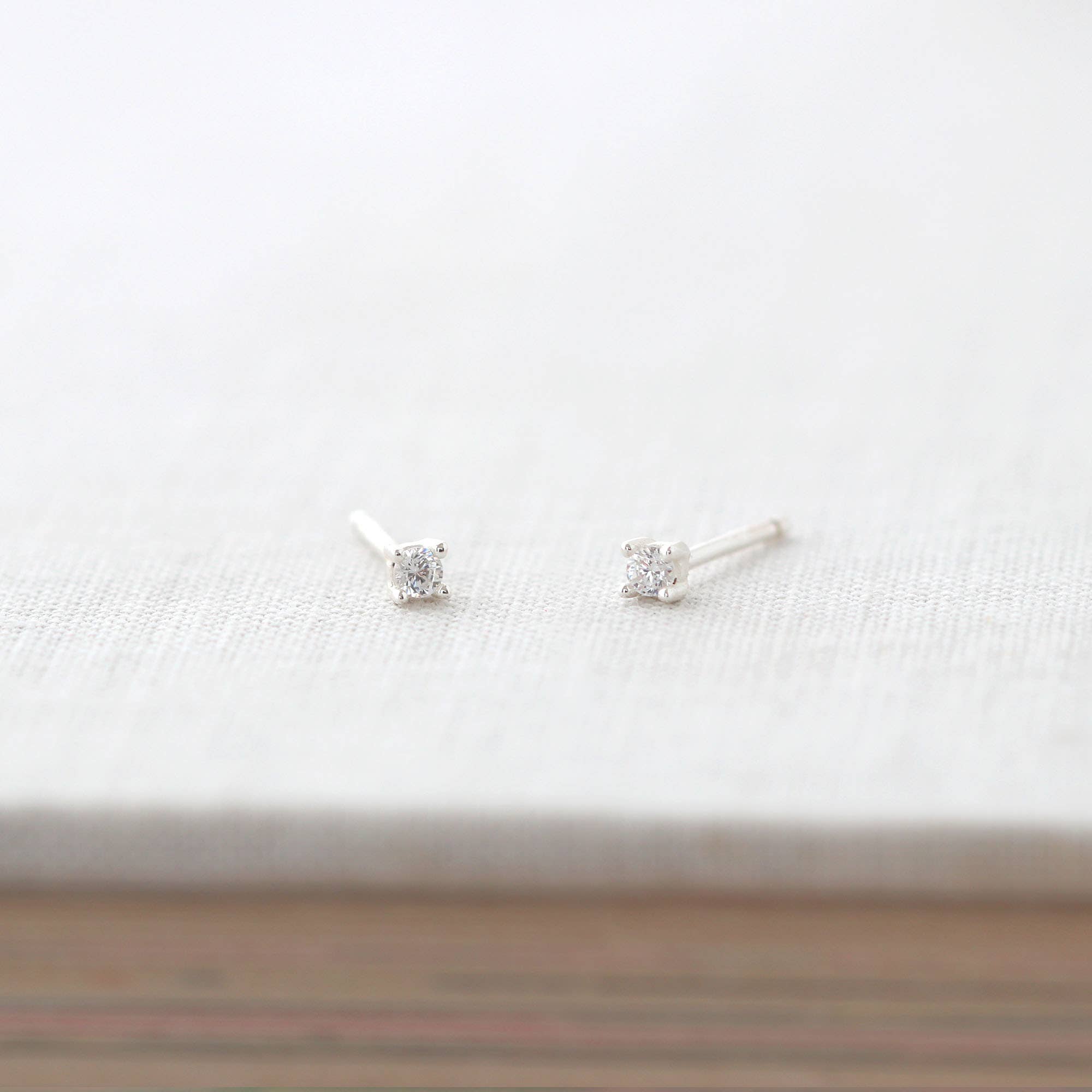 Kris Nations - Wholesale Stud/Post Earrings - Classic Crystal Prong Set Stud Earrings 18K Gold Vermeil | Sterling Silver CZ Crystal Nickel Free Hypoallergenic Ships from CA5