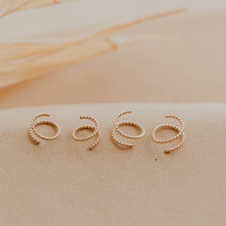 Hello Adorn - Wholesale Cuff/Wrap Earrings - Tiny Twist Earrings | 14kt Gold Fill + Sterling Silver