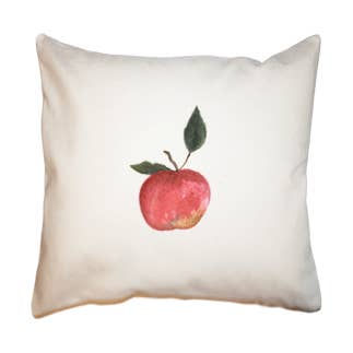 cuscino quadrato a forma di mela con foglie per la vendita all'ingrosso da parte di Tina Labadini Designs