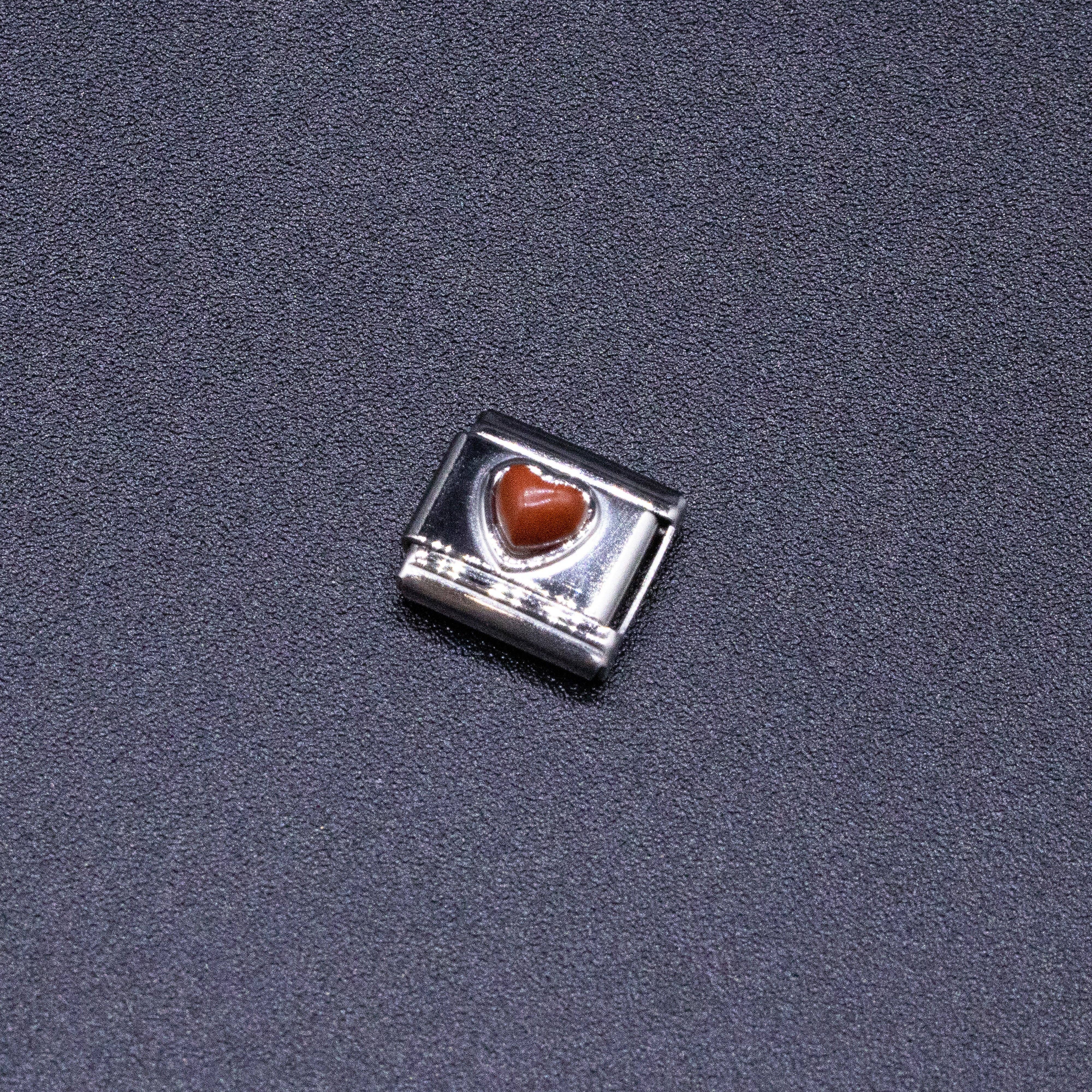 Natalia - Vente Breloques/médailles personnalisées - Breloques de bracelet à breloques italien - Maillons cœur en pierre précieuse14