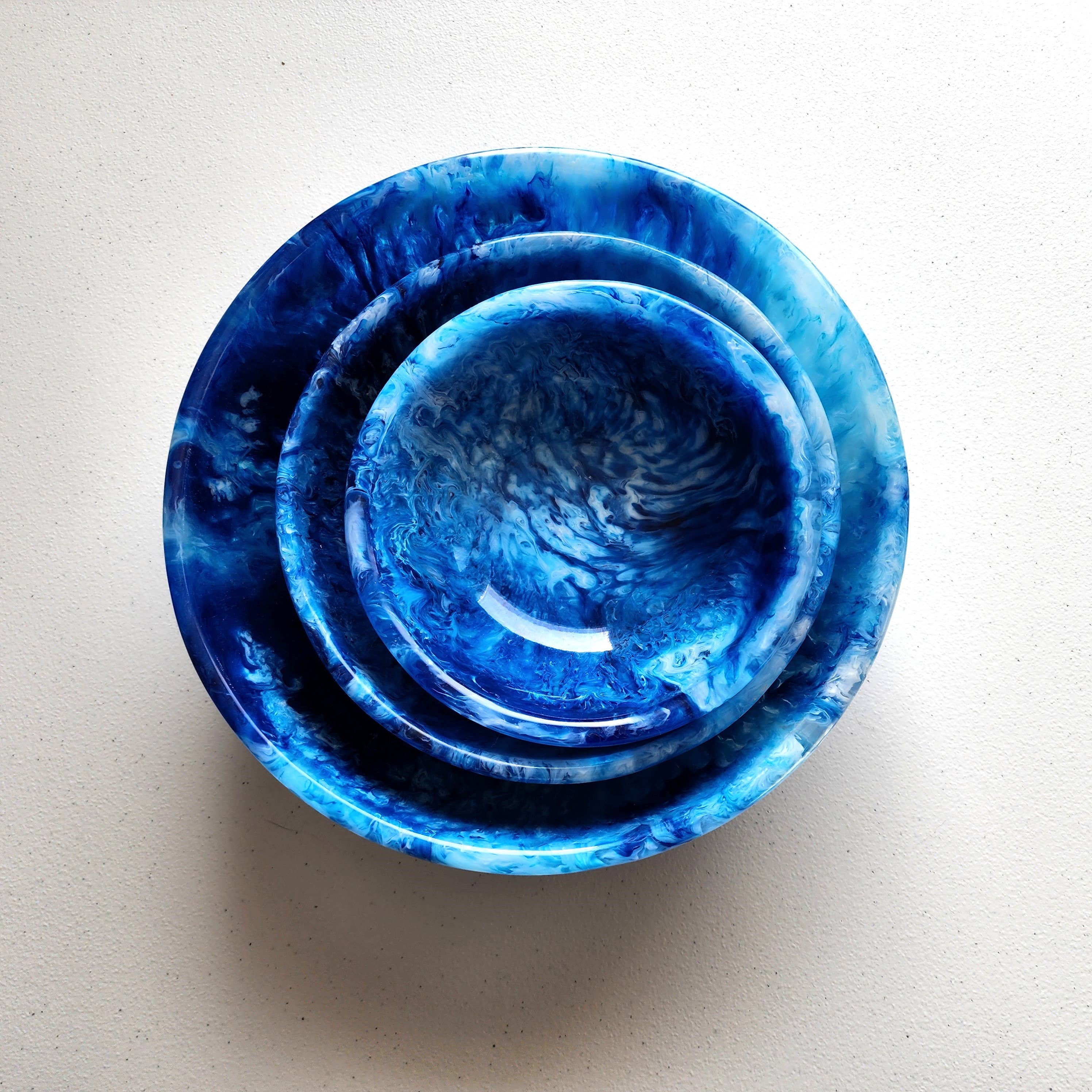 Gibb & Daan - Vente Bol de service - Ensemble de 3 bols de service en résine coulée à la main3