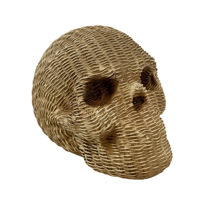 DesignStyles Home - Wholesale Decorative Figurine - Becki Owens Wicker-Look Resin Decorative Skull2