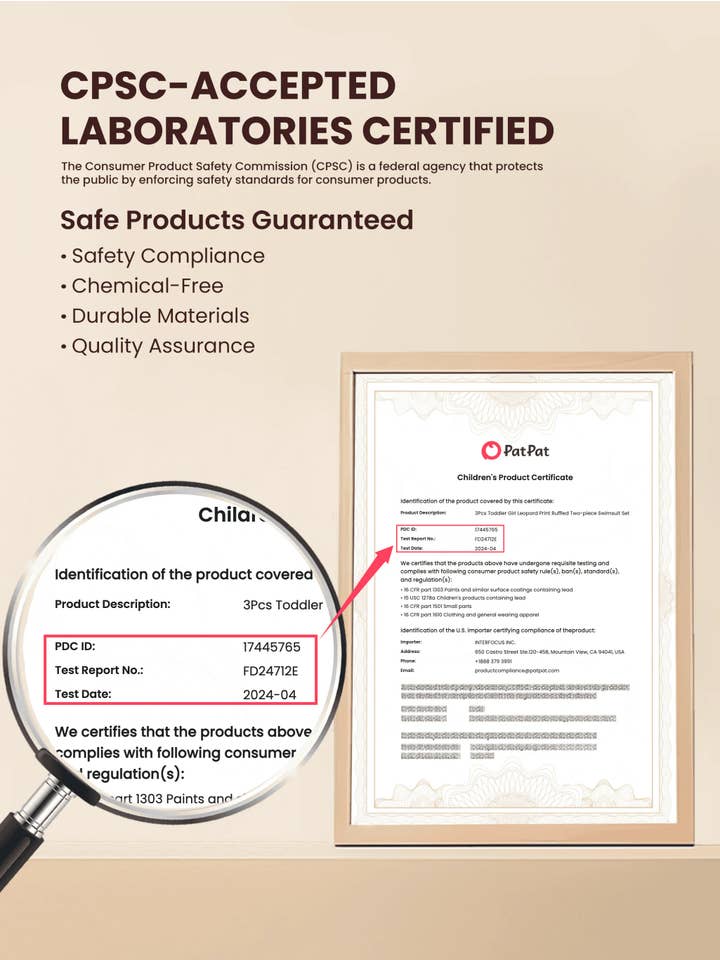 Brown 3pcs Toddler Girl Leopard Ruffle Swimsuit Set for wholesale on Faire2