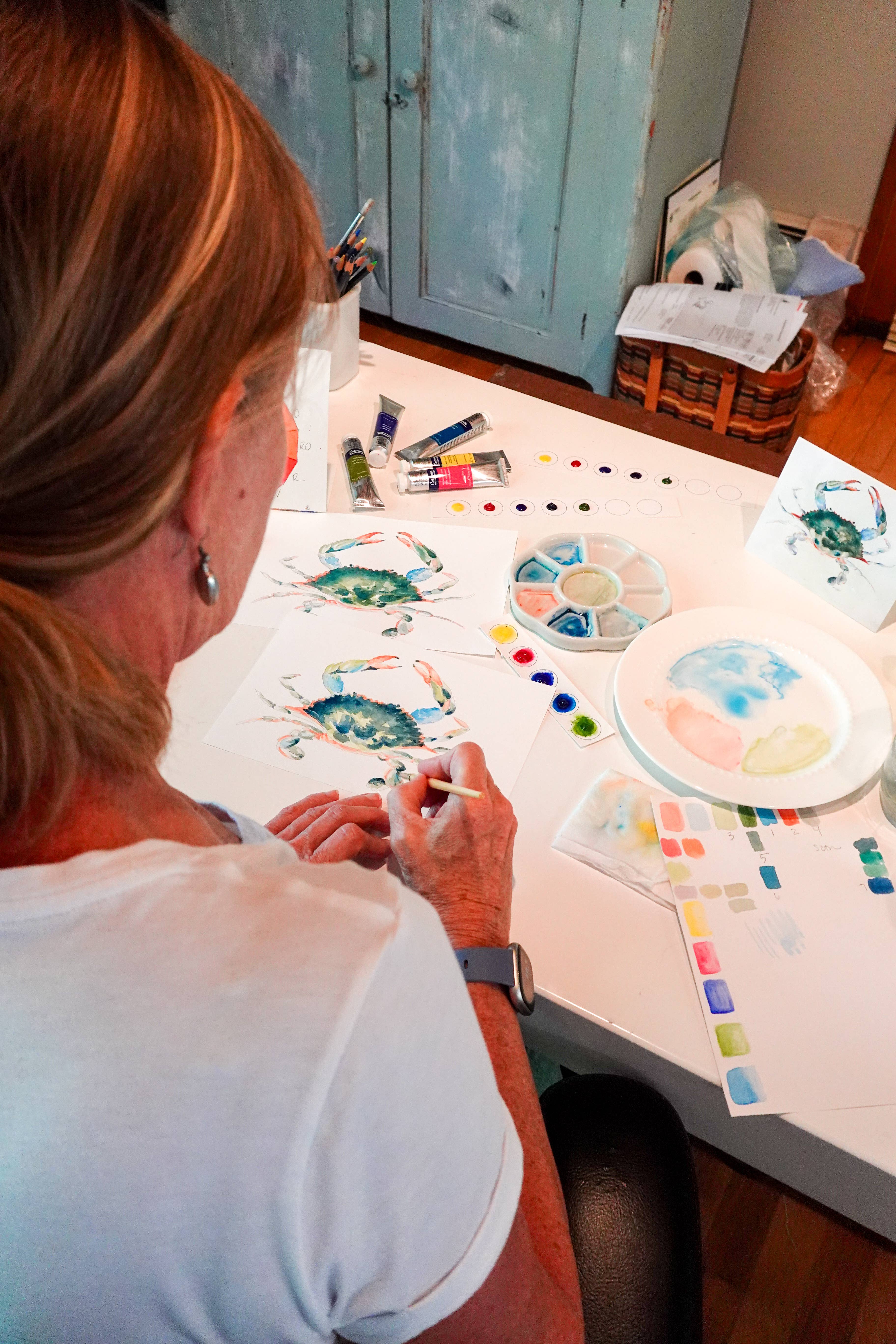 Melissa Hyatt - Wholesale DIY Craft Kit - Watercolor Art Kit- Blue Claw Crab4