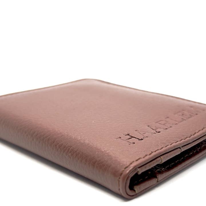 HAARLEM Men KUZE 21201 LEATHER Mini Wallet Brown for wholesale by HAARLEM