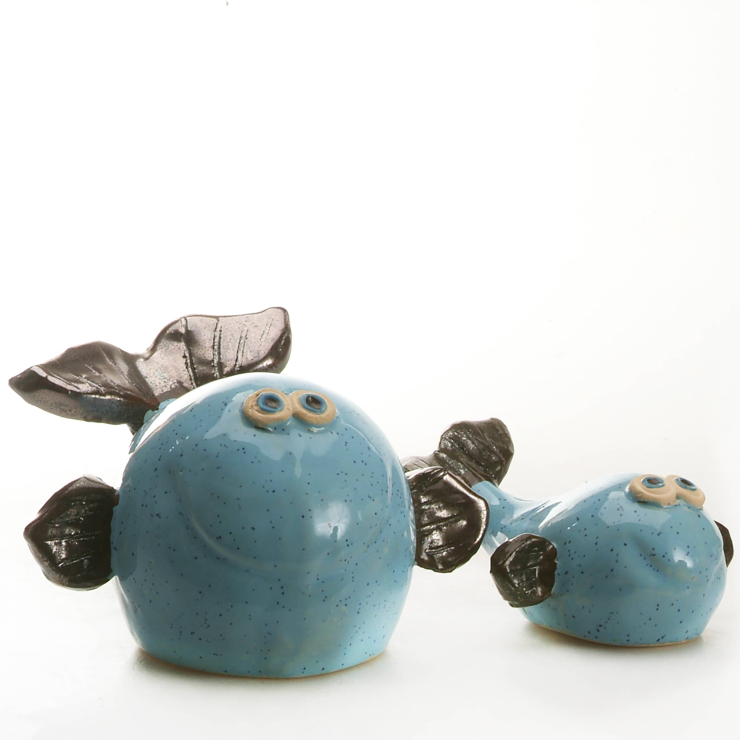 Enigma Supplies - Wholesale Decorative Figurine - Whale in Pastel Blue Ceramic Figurine | L & S1