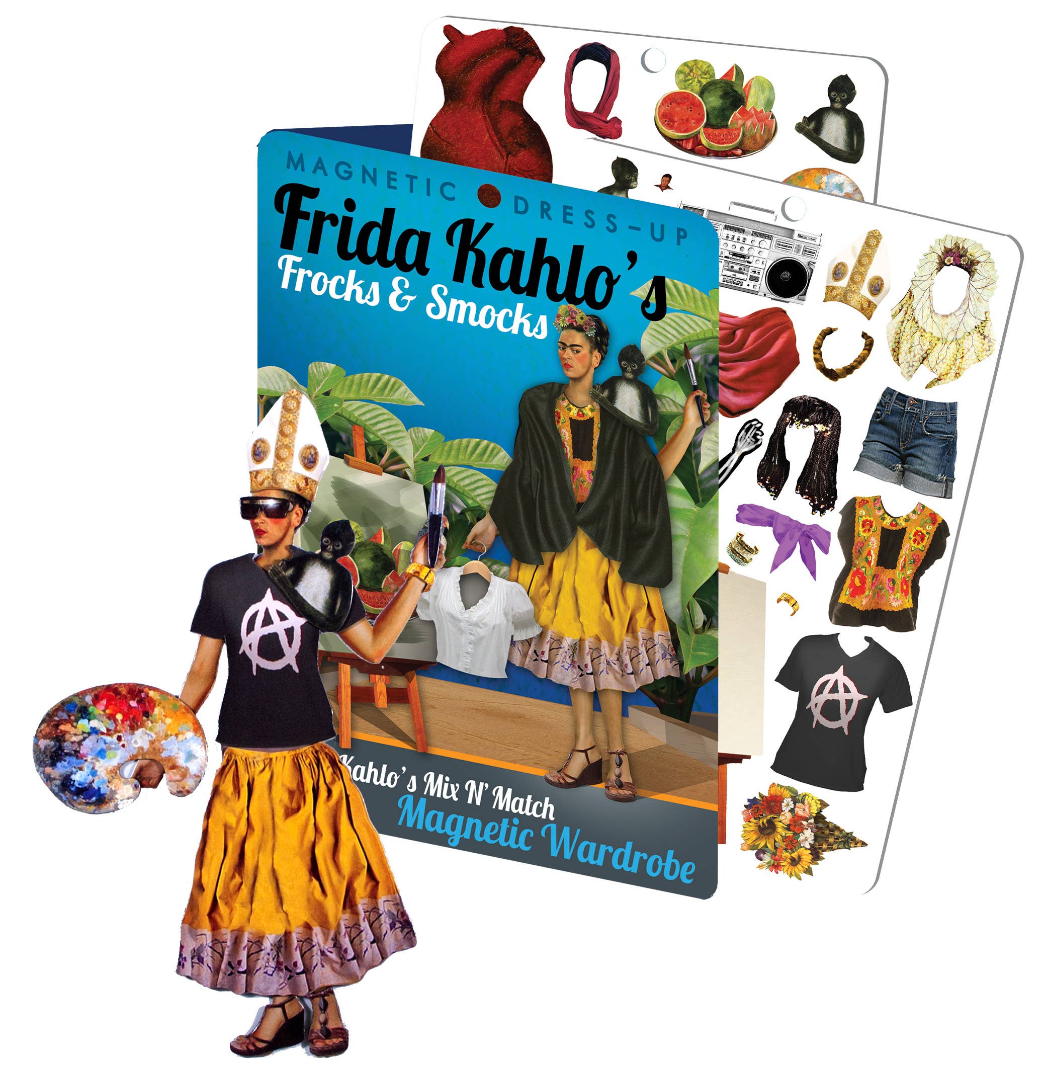 Unemployed Philosophers Guild - Wholesale Magnet - Frida Kahlo Dress Up2